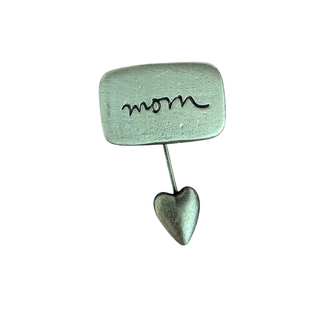 SILVESTRI PEWTER SILVER Pin/Brooch - Mom for Mother's Day